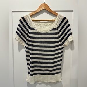 SOLD Aerie blue-white crochet top